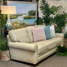 Load image into Gallery viewer, Smith Brothers Taupe Leather Sofa