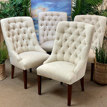 Load image into Gallery viewer, Ivory Tufted Dining Chair