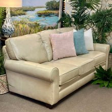 Load image into Gallery viewer, Smith Brothers Taupe Leather Sofa
