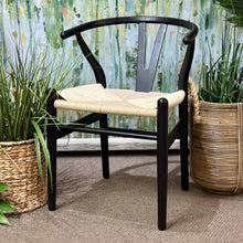 Load image into Gallery viewer, Black Wishbone Dining Chair