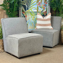 Load image into Gallery viewer, S/2 Grey Armless Connecting Chairs