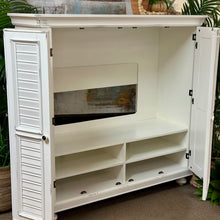 Load image into Gallery viewer, White Shutter Media Cabinet