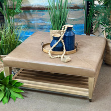 Load image into Gallery viewer, 'Buckley' Leather Cocktail Ottoman