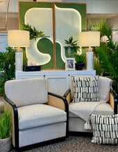 Load image into Gallery viewer, Cane/Black Swivel Chair