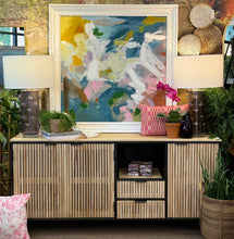 Load image into Gallery viewer, Fluted Wood/Metal Cabinet