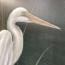 Load image into Gallery viewer, White Crane Framed in Brushed Gold