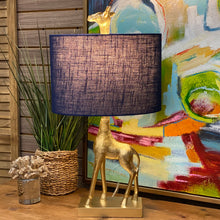 Load image into Gallery viewer, Giraffe Lamp w/Blue Shade