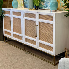 Load image into Gallery viewer, White 4DR Cane Cabinet