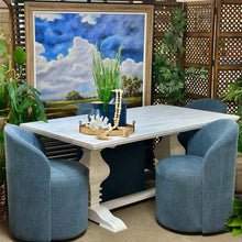 Load image into Gallery viewer, White Trestle Dining Table