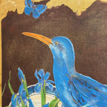 Load image into Gallery viewer, Gold Foil Bird Art in Bamboo Frame II