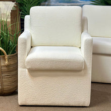 Load image into Gallery viewer, Boucle Rolling Dining Chair