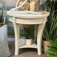 Load image into Gallery viewer, Round Whitewash Side Table