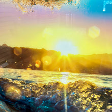 Load image into Gallery viewer, Tempered Glass Wave W/Gold Leaf
