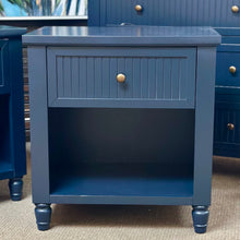 Load image into Gallery viewer, Navy USB Nightstand