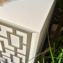Load image into Gallery viewer, Silver/White Geometric Cabinet