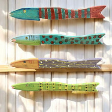 Load image into Gallery viewer, Set/4 Wooden Fish Art