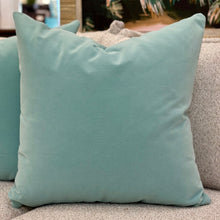 Load image into Gallery viewer, Light Blue Velvet Down Designer Pillow