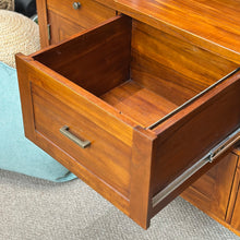 Load image into Gallery viewer, Crate & Barrel Teak Office Hutch