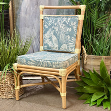 Load image into Gallery viewer, Spa Blue Floral Dining Chair