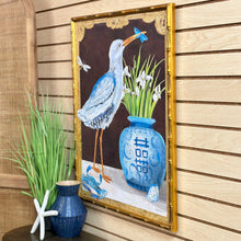 Load image into Gallery viewer, Gold Foil Bird Art in Bamboo Frame I