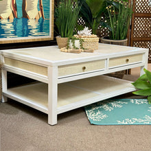Load image into Gallery viewer, White Cane Coffee Table