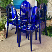 Load image into Gallery viewer, Blue Acrylic Dining Chair