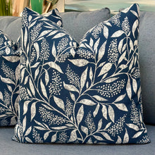 Load image into Gallery viewer, Sunbrella Jacquard Indigo Pillow