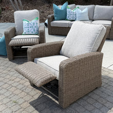 Load image into Gallery viewer, Outdoor Resin Wicker Recliner