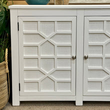 Load image into Gallery viewer, White Geometric 4DR Cabinet