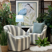Load image into Gallery viewer, Grey Striped Swivel Chair