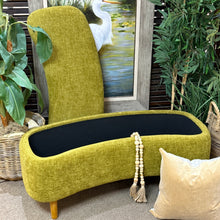 Load image into Gallery viewer, Chartreuse Kidney Shaped Bench
