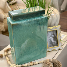 Load image into Gallery viewer, Teal Lidded Jar