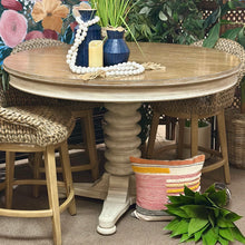 Load image into Gallery viewer, Two Tone Pedestal Pub Table