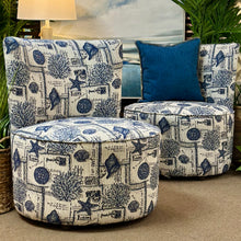 Load image into Gallery viewer, Sea Motif Round Armless Chair