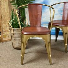 Load image into Gallery viewer, Leather & Metal Chair
