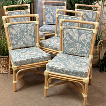 Load image into Gallery viewer, Spa Blue Floral Dining Chair