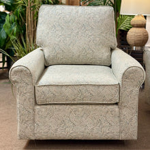 Load image into Gallery viewer, Pale Aqua Patterned Swivel Glider
