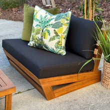 Load image into Gallery viewer, 4PC Wood/Black Outdoor Seating Set