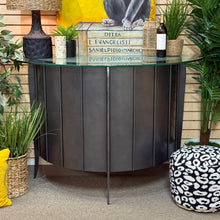 Load image into Gallery viewer, Glass Top Demilune Bar