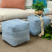 Load image into Gallery viewer, PB Chambray Pouf