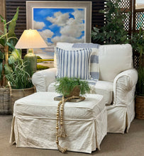 Load image into Gallery viewer, Rowe Slipcovered Chair & Ottoman