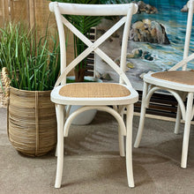 Load image into Gallery viewer, White Cane Seat Dining Chair