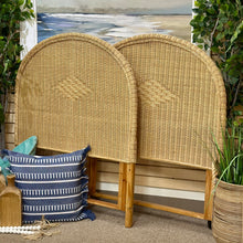 Load image into Gallery viewer, Natural Wicker Twin Bed