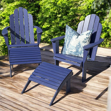 Load image into Gallery viewer, Blue Adirondack Chair & Ottoman