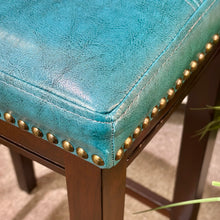 Load image into Gallery viewer, Teal Saddle Barstool