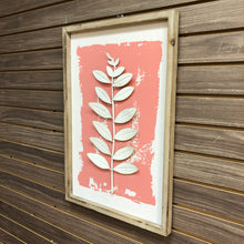 Load image into Gallery viewer, Pink Metal Leaf Art III
