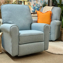 Load image into Gallery viewer, Sky Blue Swivel Glider Recliner