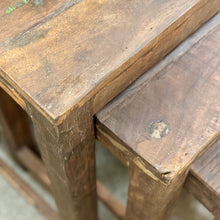 Load image into Gallery viewer, Set/3 Reclaimed Wood Nesting Tables
