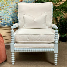 Load image into Gallery viewer, Custom Blue & White Spindle Chair