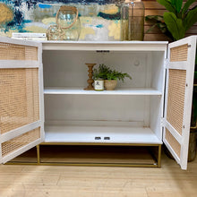 Load image into Gallery viewer, White 4DR Cane Cabinet